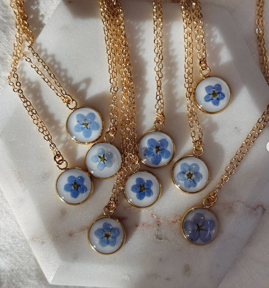 Forget-me-not necklaces