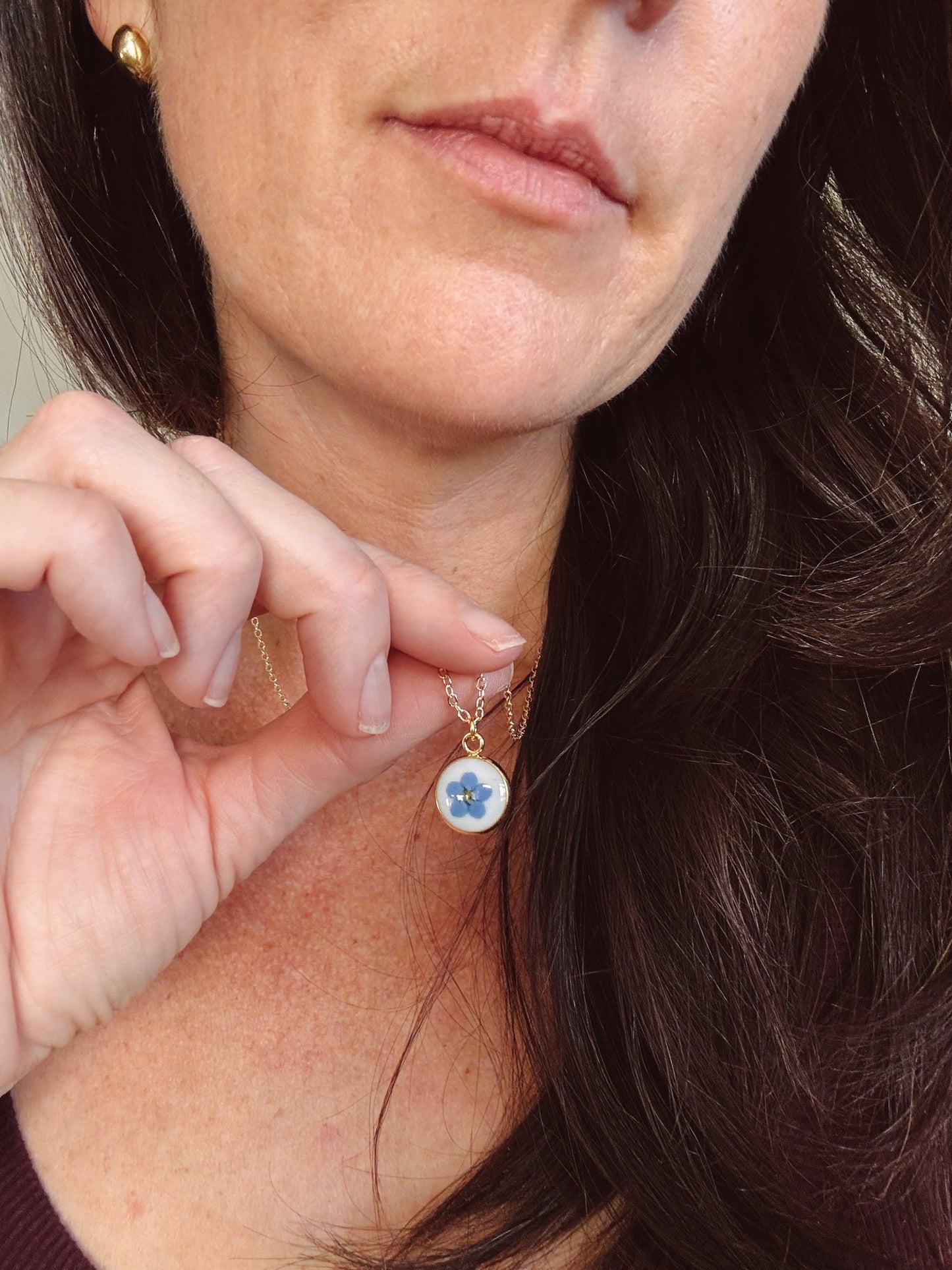 Forget-me-not necklaces
