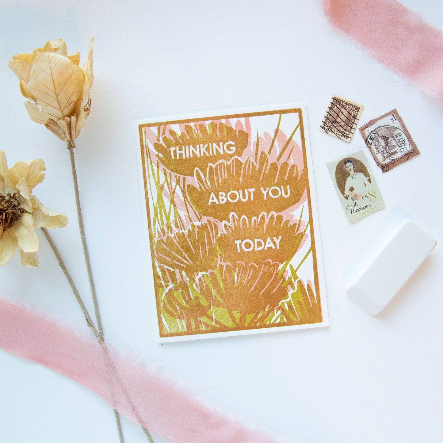 Thinking About You Every Day Letterpress Card