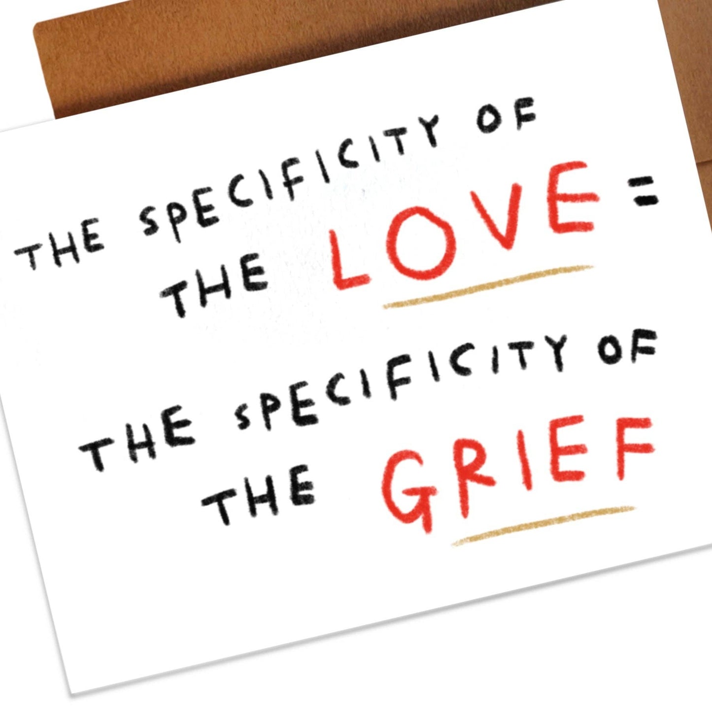 The Specificity of Love- Greeting Card