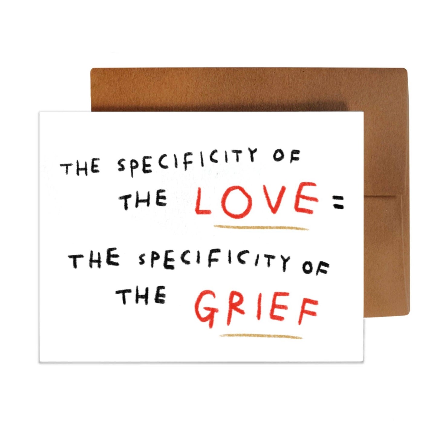 The Specificity of Love- Greeting Card