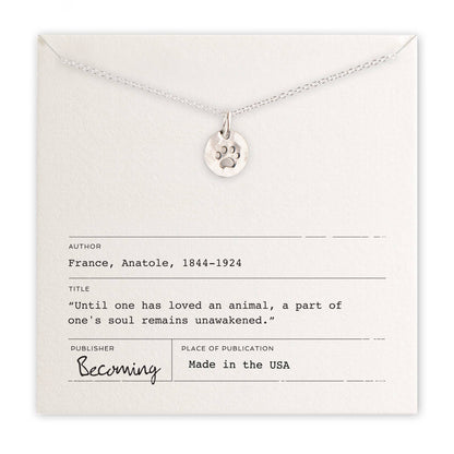 Paw Print Necklace: Gold Fill