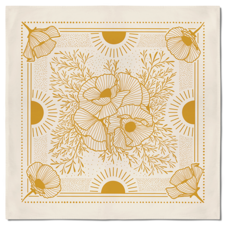 Poppy Sunrise Remembrance Altar Cloth
