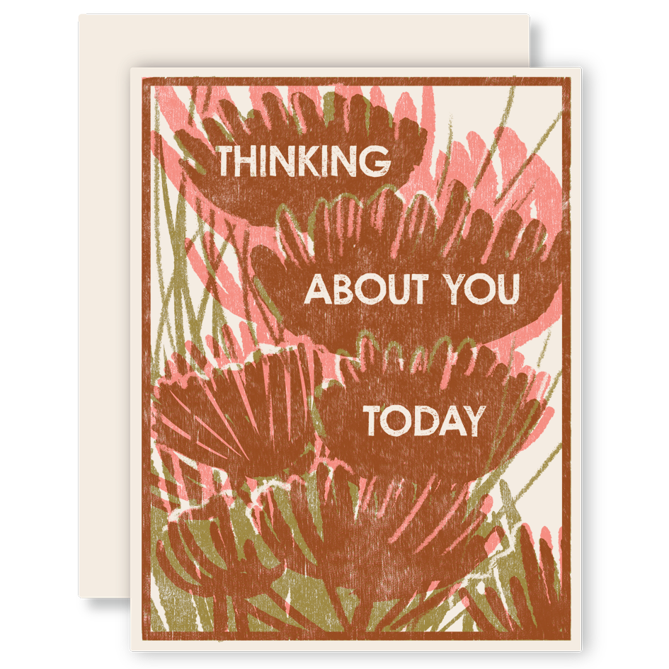 Thinking About You Every Day Letterpress Card