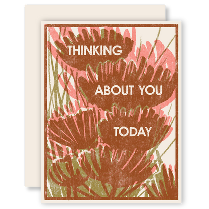 Thinking About You Every Day Letterpress Card