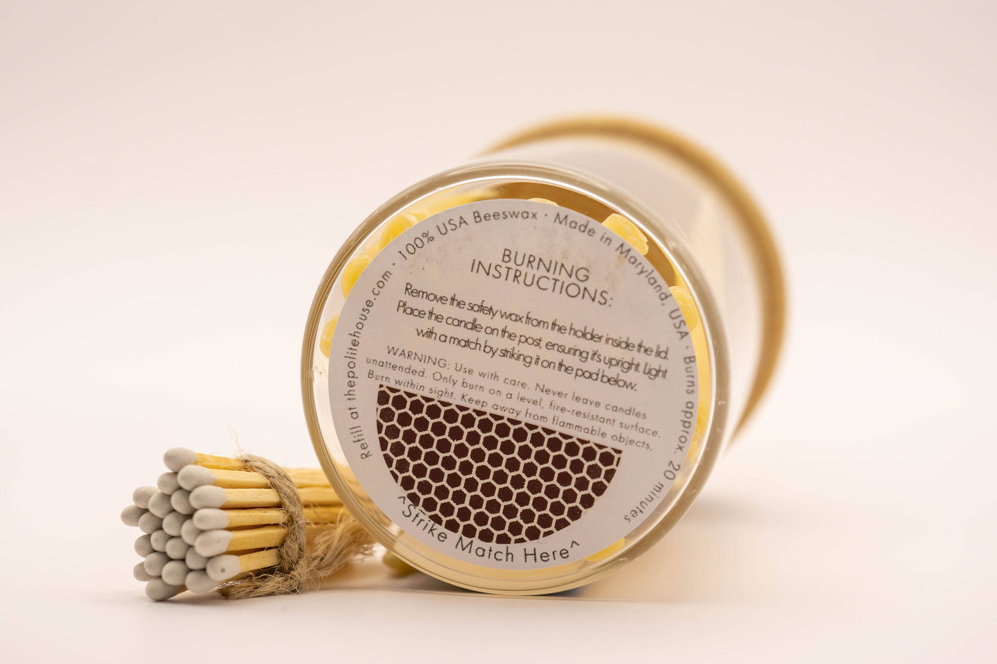 20 Minute Meditation Beeswax Candles