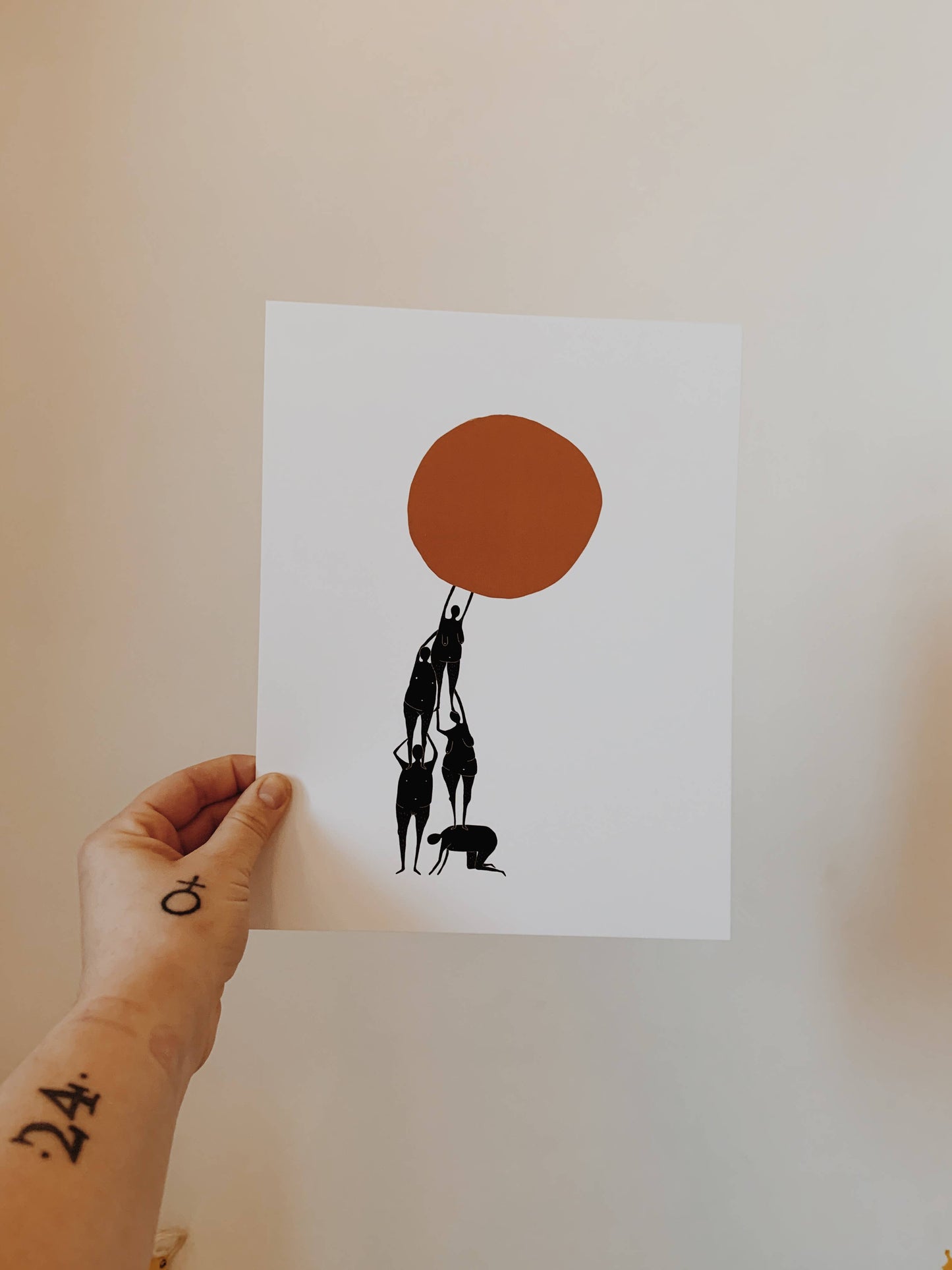 SUN (helping each other) Art Print